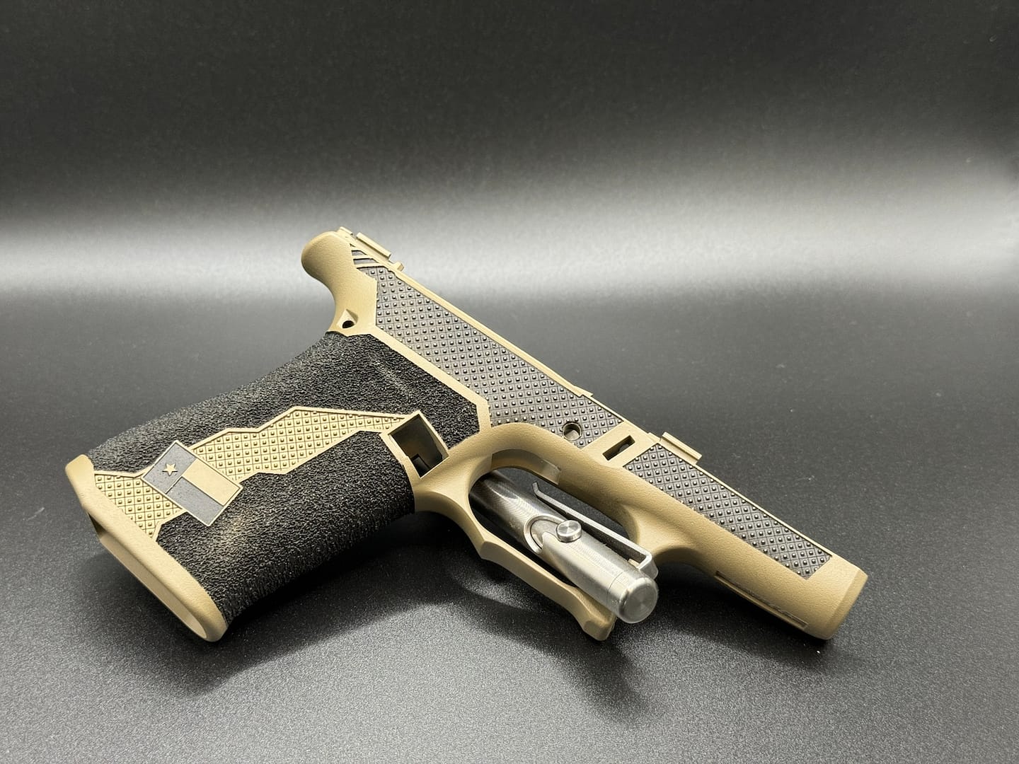 RTS: Glock 43X Stripped Frame - Hybrid Alpha Texas Cerakote (blem) - Image 3