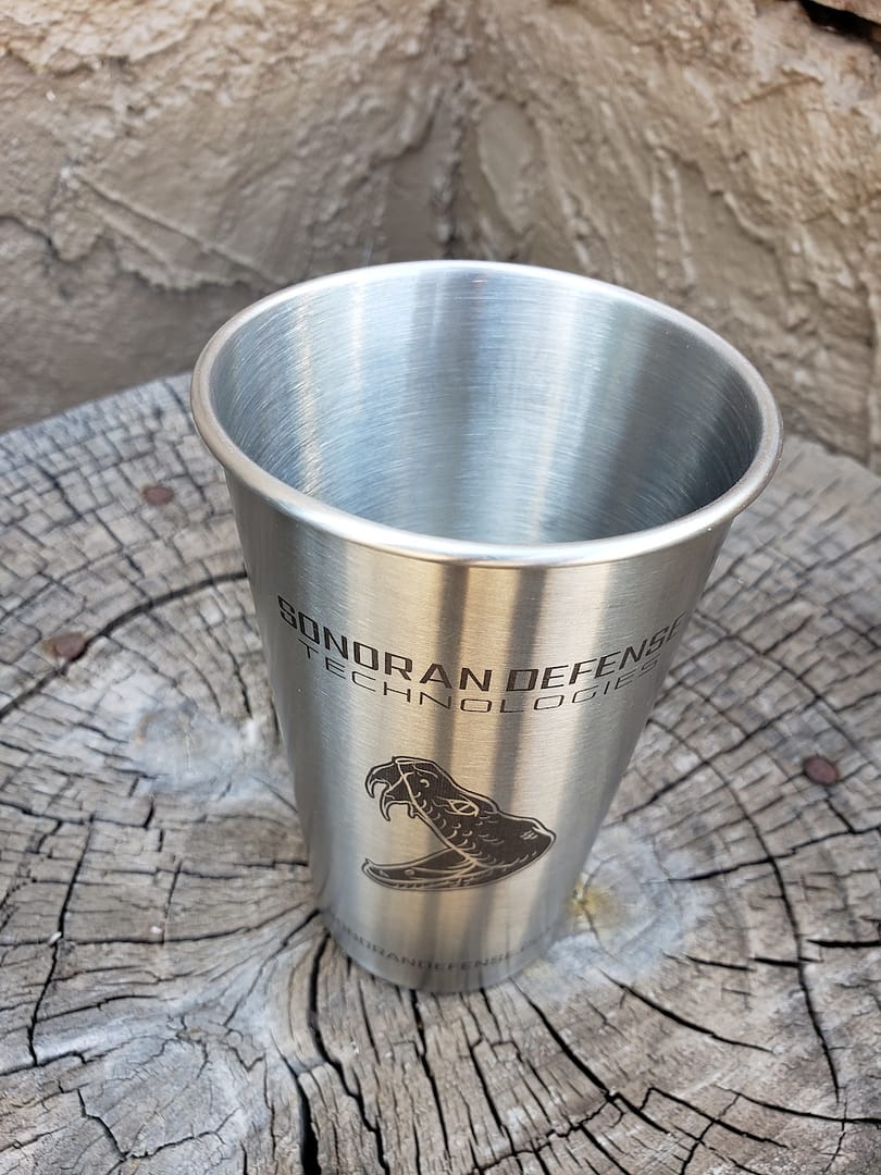 Sonoran Defense Stainless Steel 16oz Beer Cup - Image 2